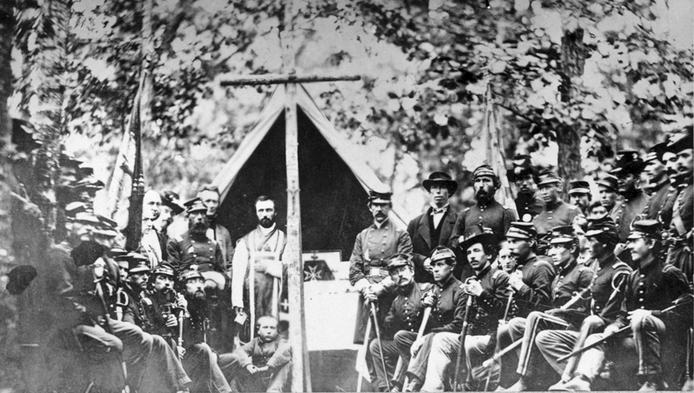 Ninth Massachusetts Infantry camp near Washington, D.C.