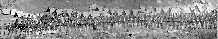 Partial view of officers of the 61st New York Infantry